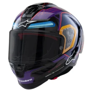 alpinestars supertech r10 helmet martinator le blue purple red